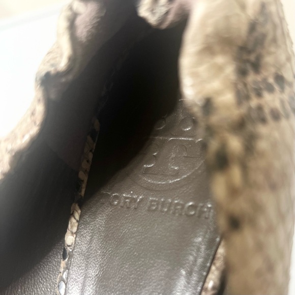 Authentic TORY BURCH SNAKESKIN EMBOSSED BALLET FLATS Women’s Size 7.5 EUC - Picture 6 of 11